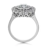 Pierścionek z owalnym diamentem białe złoto SBP_016